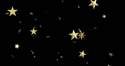 Floating Golden Stars on Black Background - Download Free Stock Images Pikwizard.com