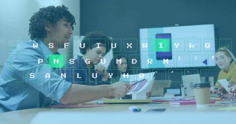 Team Collaborating in Digital Strategy Meeting