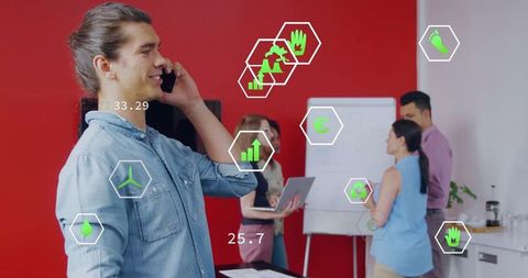 Meeting Room Concept with Innovative Data Visualization Icons