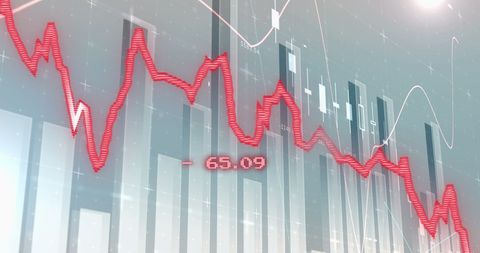 Digital Financial Data Analysis With Declining Graph - Download Free Stock Images Pikwizard.com