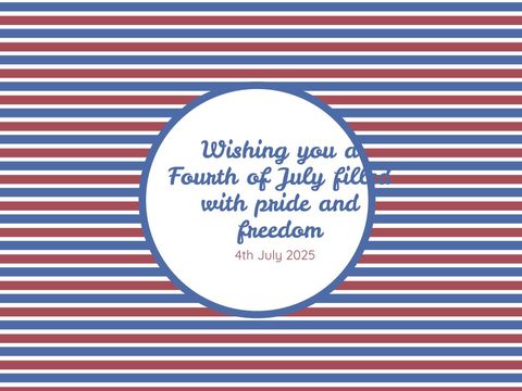 Patriotic Fourth of July Message with Red and White Stripes - Download Free Stock Templates Pikwizard.com