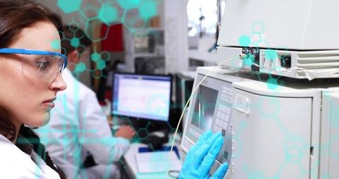 Female Scientist Analyzing Data with Advanced Technology - Download Free Stock Images Pikwizard.com