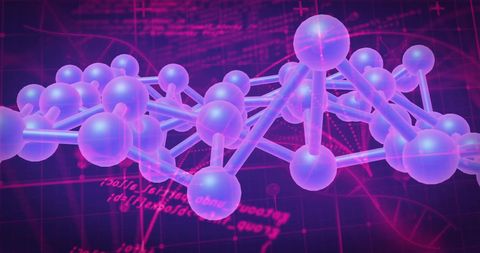 Abstract molecular network with digital data elements
