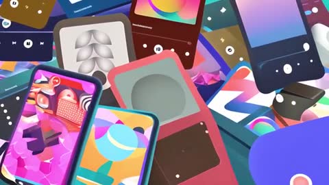 Vibrant Abstract Designs Displayed on Smartphone Screens