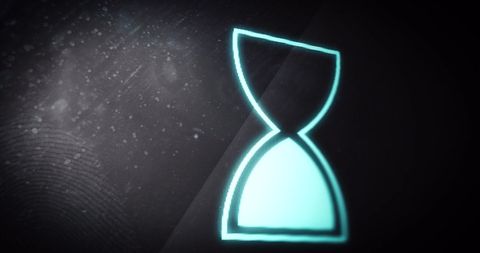 Glowing Digital Hourglass Loading Symbol with Futuristic Design - Download Free Stock Images Pikwizard.com