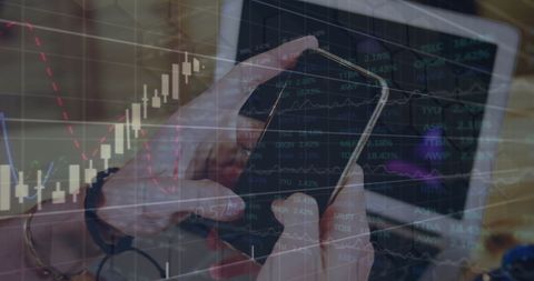 Analyzing Financial Data Through Smartphone - Download Free Stock Images Pikwizard.com