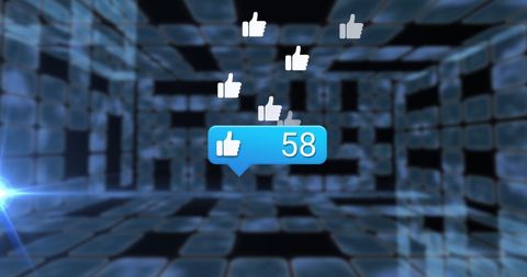 digital interaction with 3d like icons and numbers - Download Free Stock Images Pikwizard.com