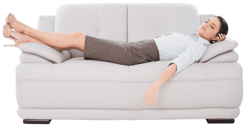 transparent woman relaxing on contemporary sofa in business attire - Download Free Stock Videos Pikwizard.com