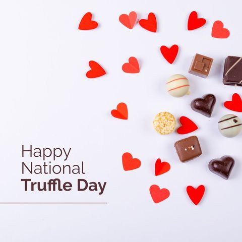 celebrating national truffle day with chocolates and heart decorations - Download Free Stock Templates Pikwizard.com