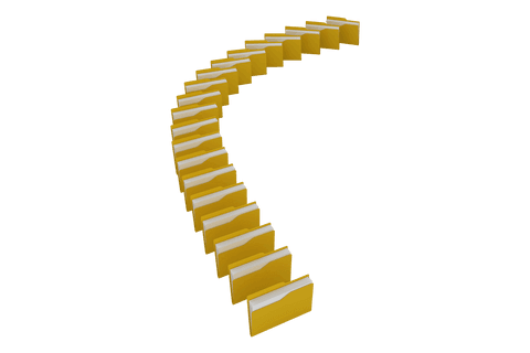 row of yellow document folders on transparent background - Download Free Stock Videos Pikwizard.com