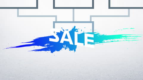 Bold Sale Animation with Dynamic Brushstroke and Shapes