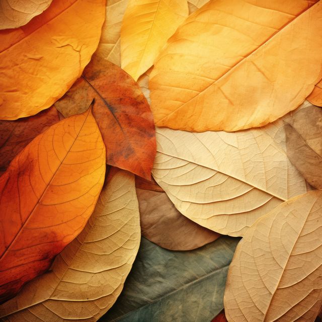 Autumn Leaves in Vivid Colors Creating Natural Texture - Download Free Stock Images Pikwizard.com