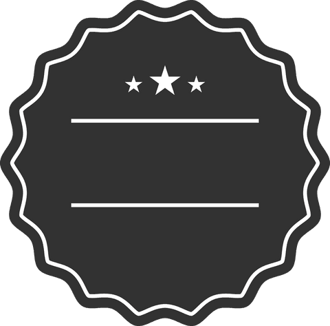Black Badge with Stars on Transparent Background for Logos - Download Free Stock Videos Pikwizard.com