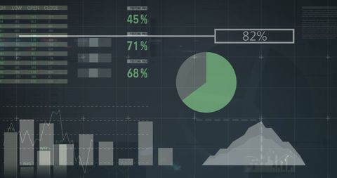 Data Processing and Analytics Visualization on Digital Interface - Download Free Stock Images Pikwizard.com