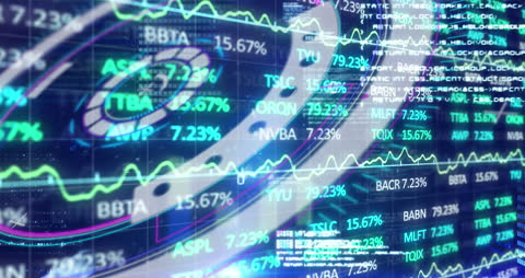 Abstract Financial Data and Digital Interface Animation