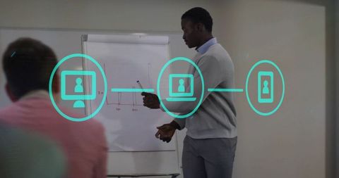 Professional Presenting Business Strategy on Flipchart