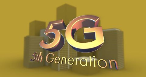 5g network technology with cityscape background