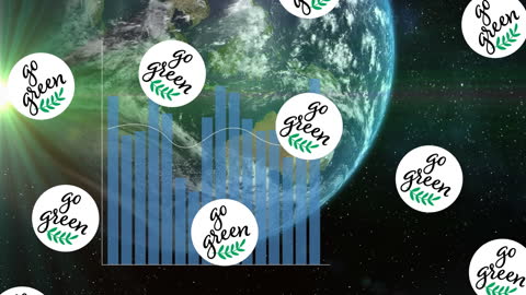 Go Green Concept with Earth and Environmental Tags