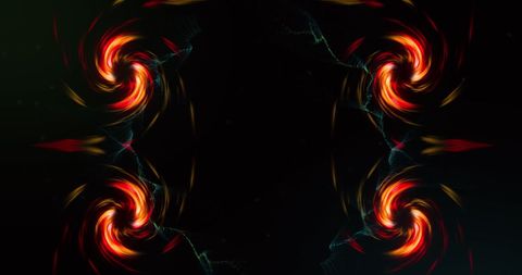 Vibrant Red Digital Waves Spinning on Black Background - Download Free Stock Images Pikwizard.com