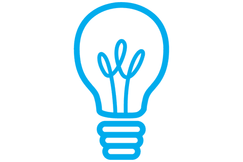 innovative blue bulb symbol on transparent background - Download Free Stock Videos Pikwizard.com