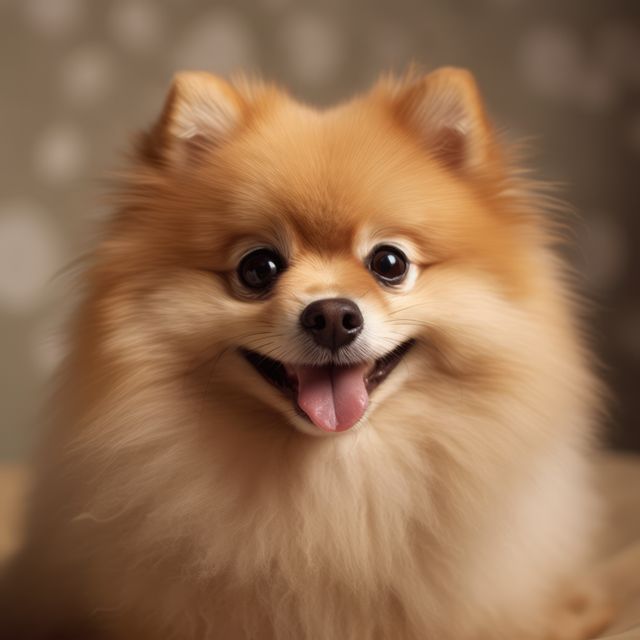 Fluffy Pomeranian Smiling at Camera - Download Free Stock Images Pikwizard.com
