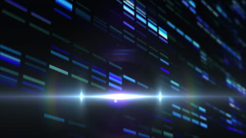 Digital Light Trails and Data Visuals in Dark Technology Concept