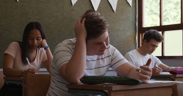 Students Concentrating in Classroom - Download Free Stock Images Pikwizard.com