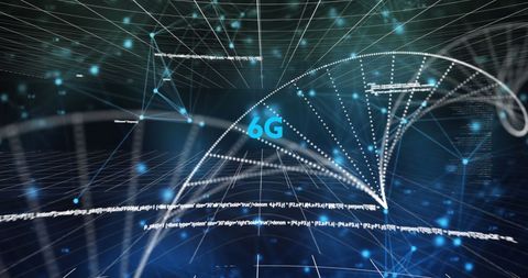 Futuristic Digital Network 6G Technology Concept - Download Free Stock Images Pikwizard.com