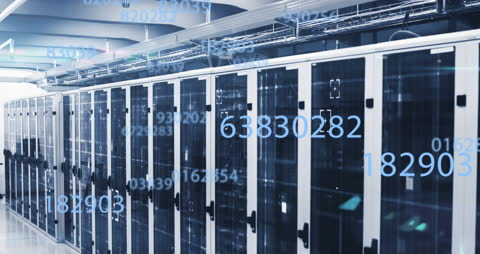 Modern Data Center with Digital Network Connections