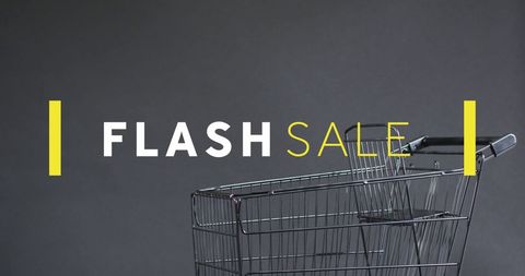 Flash Sale Concept with Shopping Cart Symbolising Offers - Download Free Stock Images Pikwizard.com