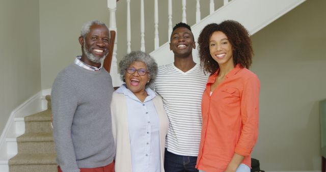 Happy African American Family Standing Together at Home - Download Free Stock Images Pikwizard.com