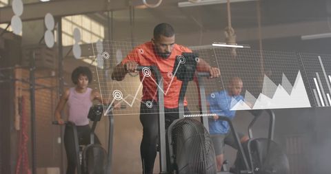 Technology integration in fitness training featuring data analytics