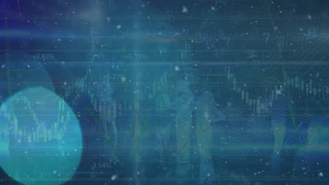 Digital Security Data Visualization with Lock Emblem