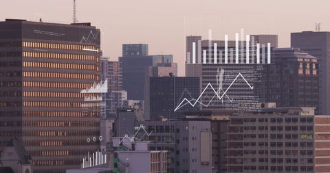 Digital Data Analytics in Modern City Skyline - Download Free Stock Images Pikwizard.com