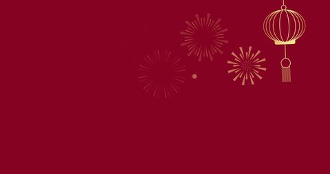 Elegant Lanterns and Fireworks on Festive Red Background - Download Free Stock Images Pikwizard.com