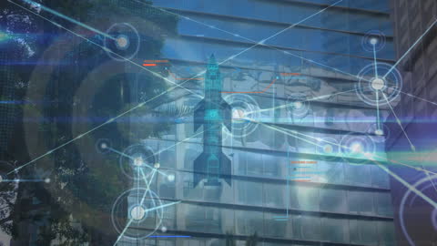 Digital Data Visualization in Urban Skyline