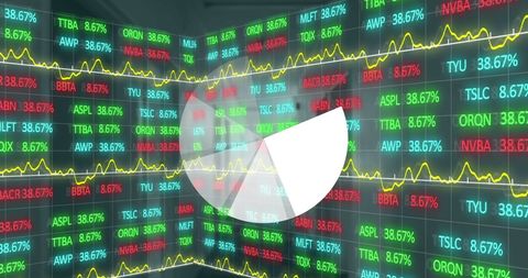 Financial Data Displays with Historical Stock Market Trends - Download Free Stock Images Pikwizard.com