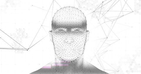 3d human head model with digital network connections - Download Free Stock Images Pikwizard.com