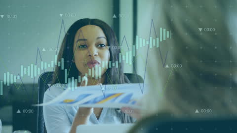 Diverse Business Team Analyzing Economic Data Insights