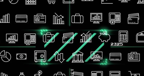 Digital Icons Illustrating Data Processing Concept with Global Connections - Download Free Stock Images Pikwizard.com