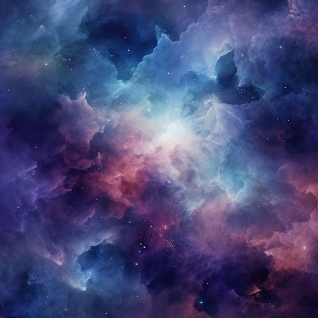 Nebula with stars and multicoloured clouds background, created using generative ai technology - Download Free Stock Photos Pikwizard.com