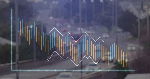 Urban traffic analysis with digital data overlay visualization