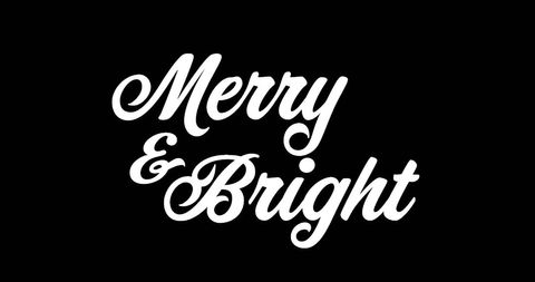 Merry and bright holiday card design
