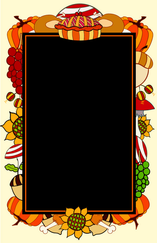 seasonal food frame with central blackboard on transparent background - Download Free Stock Videos Pikwizard.com