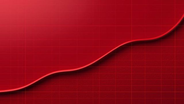 Red Wave Background with Subtle Grid Overlay