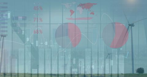 Data Analytics and Renewable Energy Conceptual Overlay - Download Free Stock Images Pikwizard.com