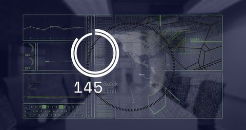 Digital Financial Data Processing with World Map Interface - Download Free Stock Images Pikwizard.com
