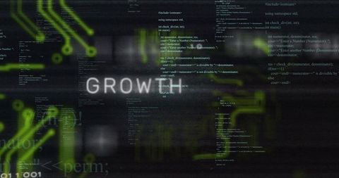 growth hacking concept with data and code background - Download Free Stock Images Pikwizard.com