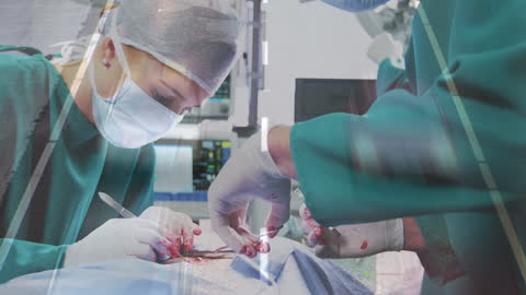 Surgeons Operating Under Russia's National Symbol Context