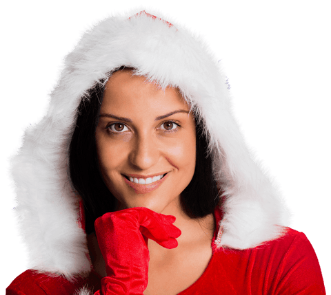 Smiling Woman Wearing Santa Outfit Against Transparent Background - Download Free Stock Videos Pikwizard.com